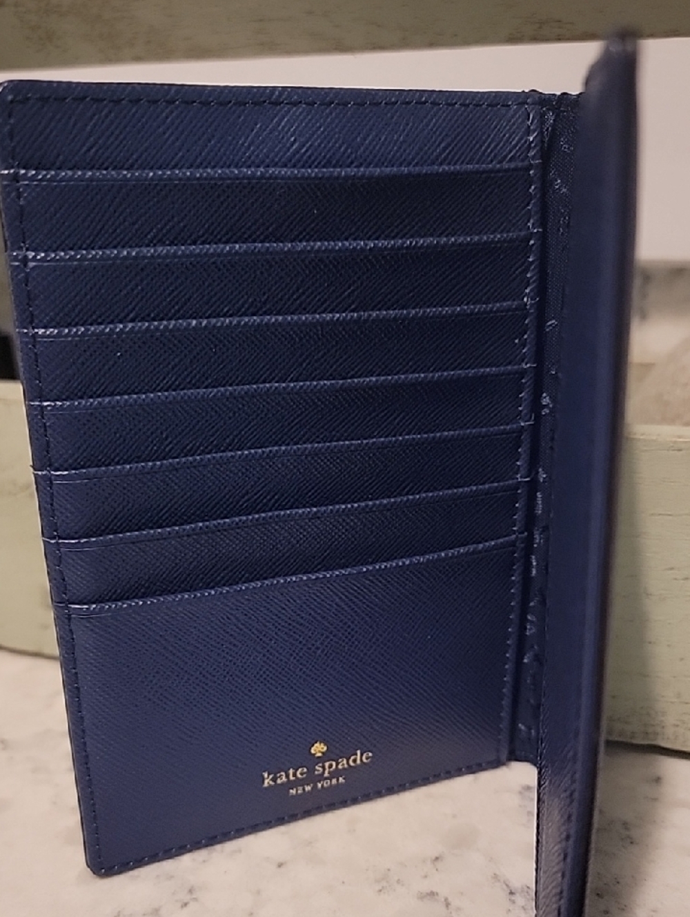 Kate Spade Navy Passport Holder with Turtle Applique "Under The Sea" Collection - Picture 10 of 11